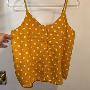 Abound Mustard Polka Dot Camisole